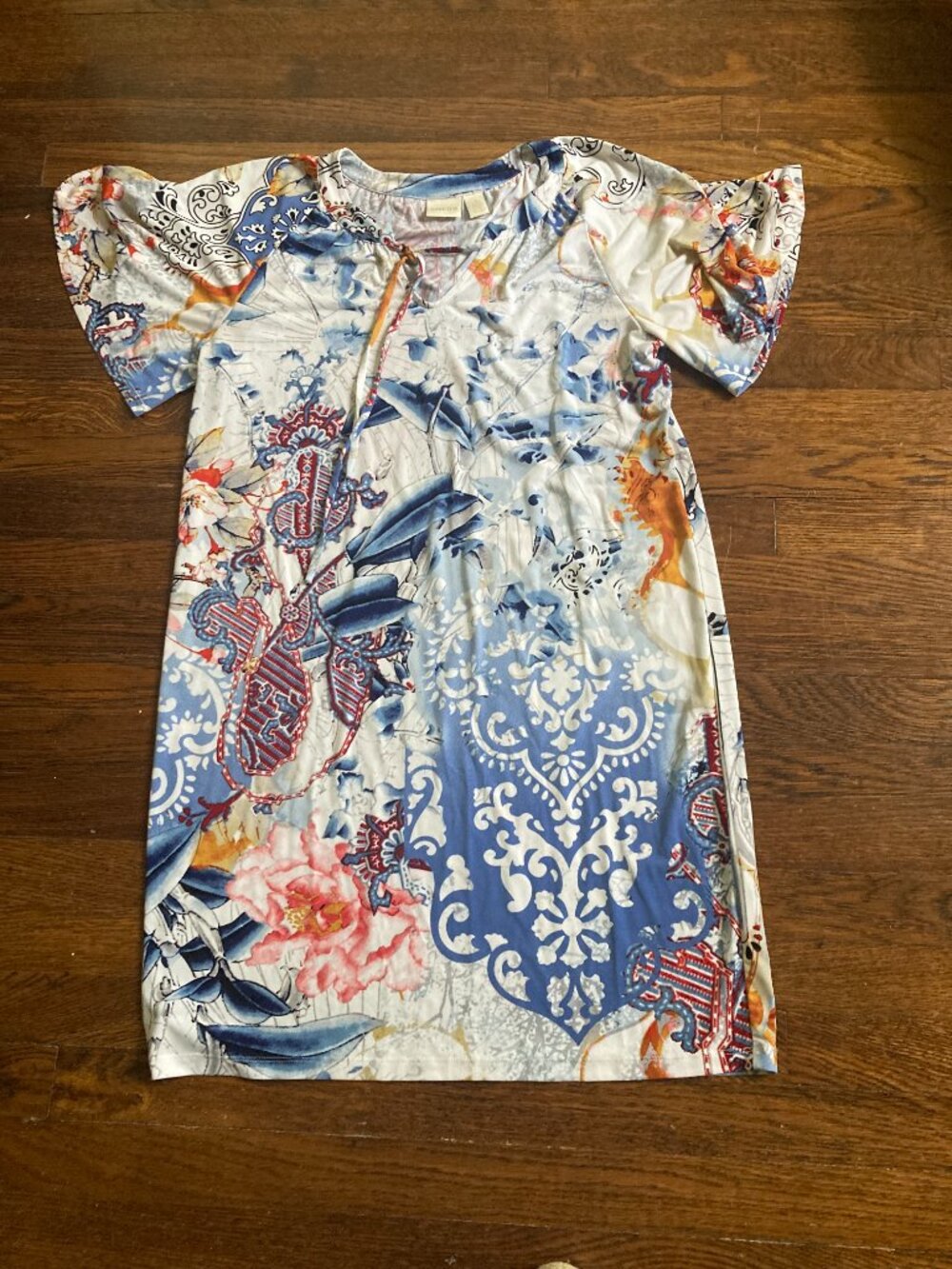 Chico's Dress Short Sleeve Size Medium (8-10) Size 1